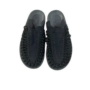 Keen Uneek Slide Paracord Slip On Black Woman's Outdoor Boat Walking Shoes 7